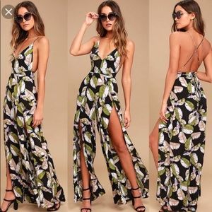 Lulus San tropez black jumpsuit